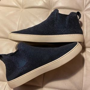 Sparkly blue Rothy’s “The Chelsea” boot